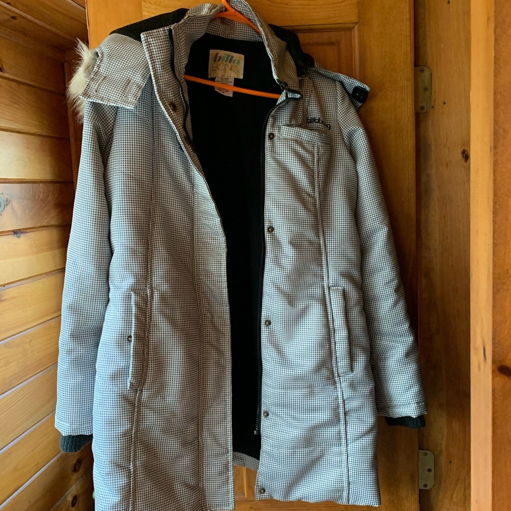 Billabong houndstooth winter jacket. Size Medium.